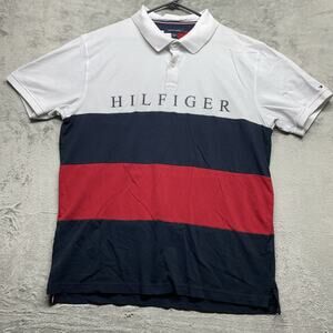 Tommy Hilfiger Collared Cotton Casual Polo Shirt Mens XXXL Slim Fit